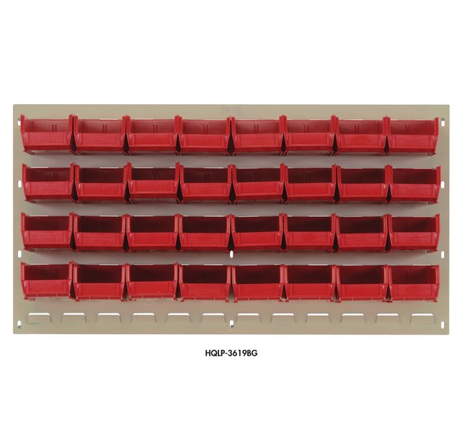 Source Equipment Co. 36x19 Inch Louvered Panel Storage System in Oyster White - Image 1