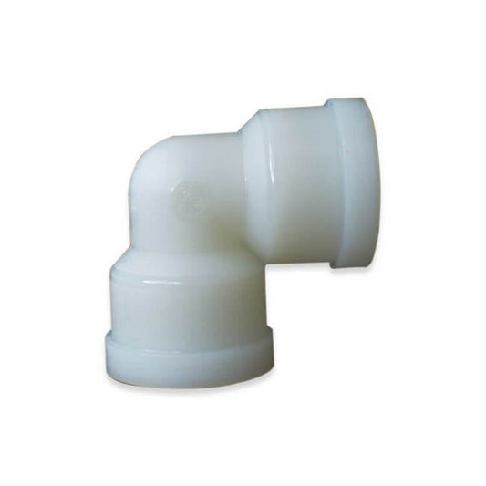 FFG Series 3/4 Inch (in) Female National Pipe Thread (NPT) Black Polypropylene Pipe Elbow - Image 1