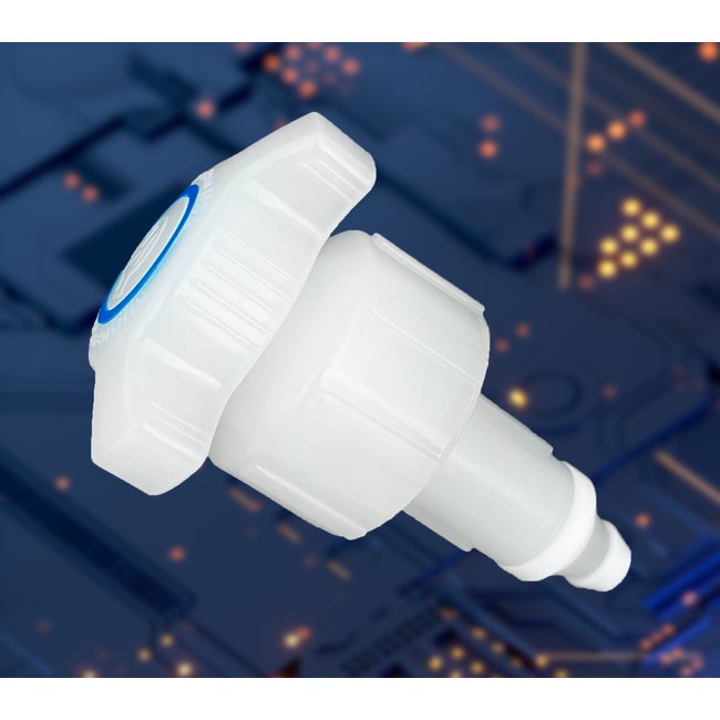 PVDF Plastic Needle Valve Repair Kit - Blue Ring, L Series Needle - Image 1