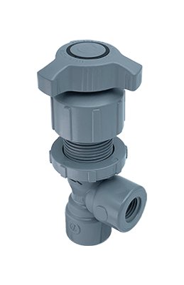 CPVC Needle Valve - 1/4" x 1/4" Female NPT Angle, Throttle Master Series - Image 1