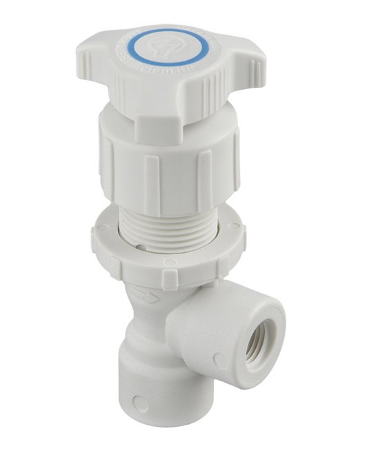 Throttle Master 3/8" Angle Needle Valve - Polypro w/ L Series Needle - Image 1