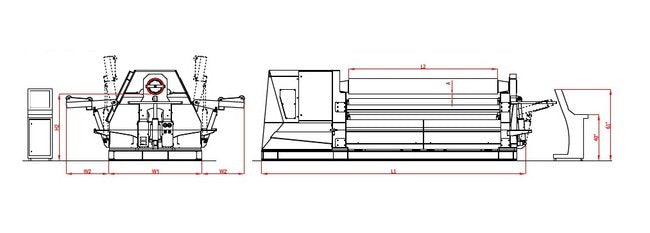 RMT R-GIANT Hydraulic Four Rolls Bending Machine, 20.47" Top Diameter - Image 2