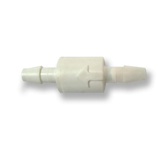 Polypropylene Ball Check Valve, 1/8" Barb ID - Image 1
