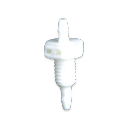 White Nylon Bulkhead Panel Mount - PC-S10 Series - 10-32 Thread Size - 3/32 x 3/32 in - Image 1
