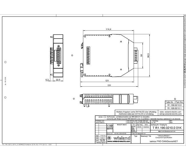 Wieland SP-CANOPEN DC24V PLC Digital I/O-Module - Image 3