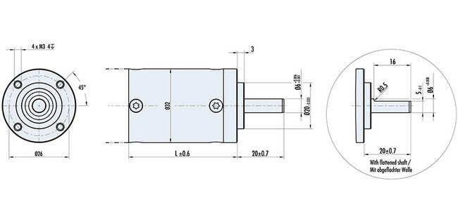 Dunkermotoren PLG Series 6.25 Ratio Gearbox - Image 2