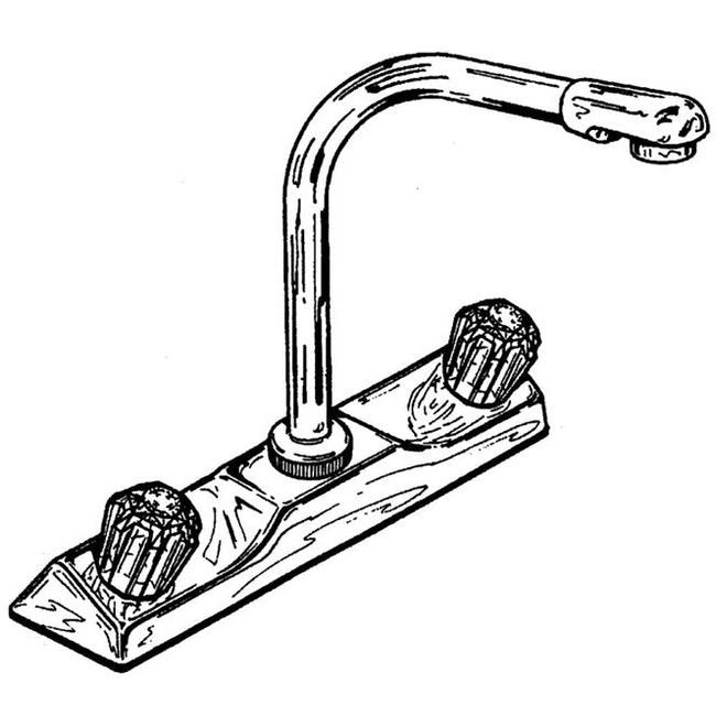 8" Chrome Faucet for Plumbing, Institutional-Grade - Image 2