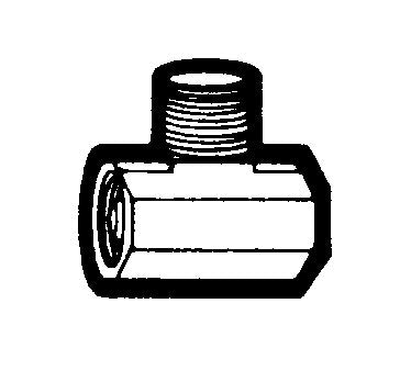 P.O.L. Manifold Tee Check Inverted x MP Drop - Plumbing Fitting - Image 1