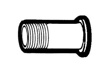 3/8 Inch Male Pipe Thread Ball Cock Tailpiece with Nut - Image 1