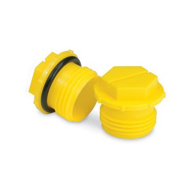 BL Series UNF Threaded Plugs, Yellow (1 5/8"-12) - Image 1