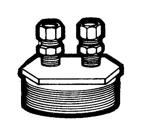 1/2" Brass Duplex Bushing with Compression Fitting - Image 1