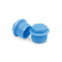 UNF Standard Threaded Plugs - High-Density Polyethylene, Blue, 7/8"-14