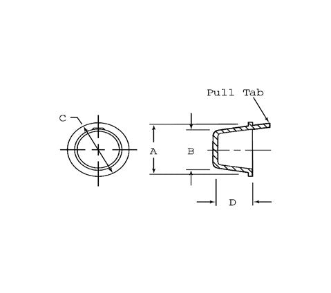 P Series Side Pull Tab Plugs for Easy Removal - Blue - Image 2