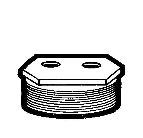 2" Brass Duplex Bushing without Compression Fitting - Image 1