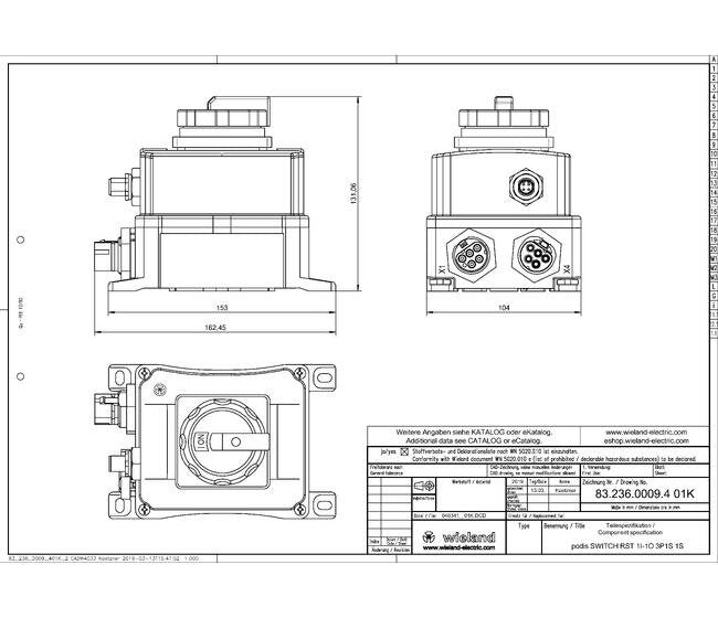 Wieland Podis TC-ER Cable System Switches - Image 2