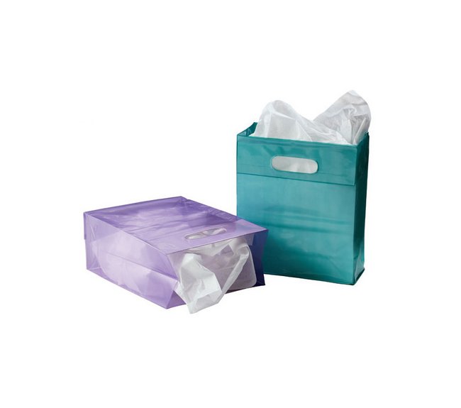 Polypropylene Gift Storage Bag 8x4x10 in Teal Green - Image 1