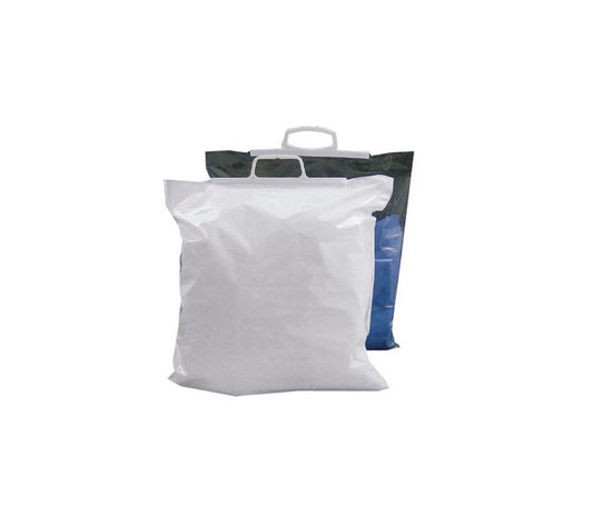 20in x 20in x 5in Clear Polyethylene Tote Bag with Rigid Handle - Image 1