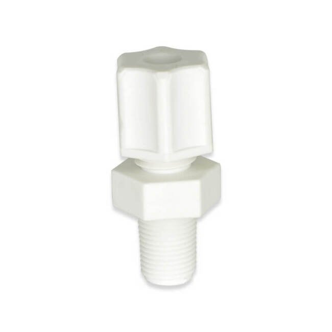 Miniature Poppet Check Valve 1/8in MNPT x 1/4in Compression - Image 1