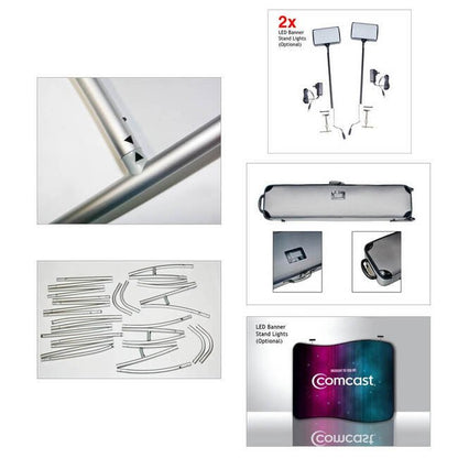 10ft S-Shaped Curve Tube Display with Double-Sided Fabric Print - Image 2