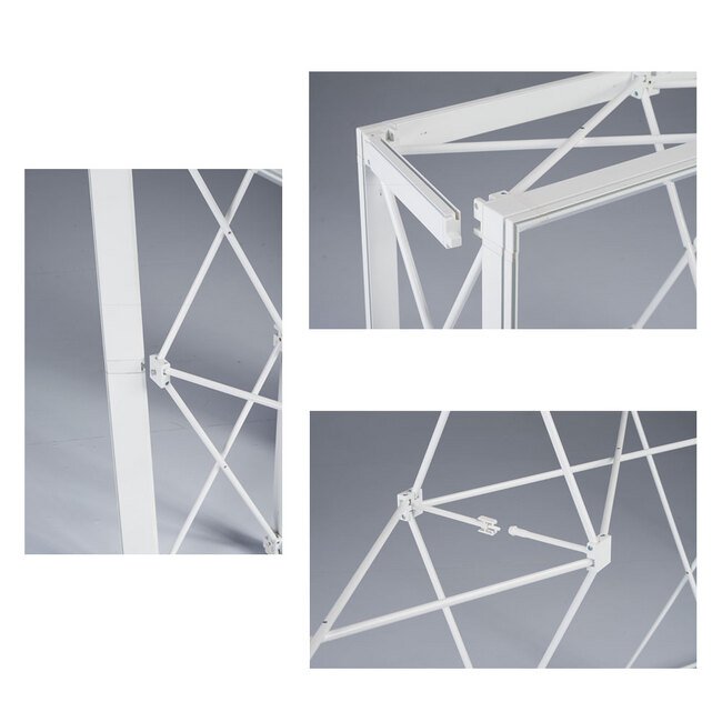 5ft Illuminated Pop Up Display with Fabric Print - Portable Wall Display - Image 3
