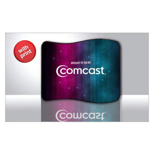 Megastore 10ft S Shaped Curve Tube Display with Custom Fabric Print - Image 1