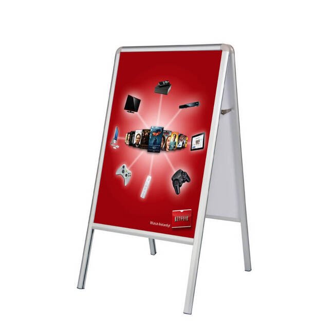 23x33 Water-Filled Sidewalk Poster Sign w/ Vinyl Prints - Image 1