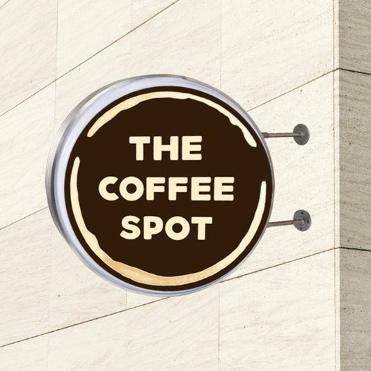 Megastore Round Outdoor LED Light Box Poster Sign - Image 1