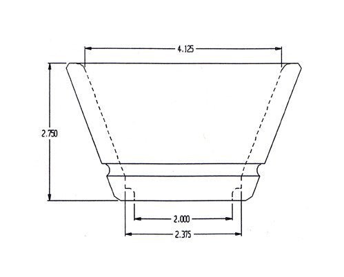 72 Pieces per Carton Pouring Cup Style With Lip for 2-3/8 Inch (in) Outer Diameter (OD) Strainer Core - Image 2
