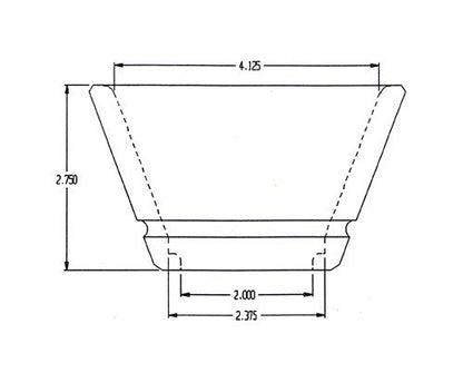 72 Pieces per Carton Pouring Cup Style With Lip for 2-3/8 Inch (in) Outer Diameter (OD) Strainer Core - Image 2