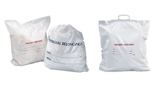 Polyethylene Personal Belongings Tote Bag with Single Drawstring - Image 1