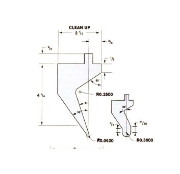 Press Brake Aircraft Type Gooseneck Tooling Punch - Model P165 - Image 1