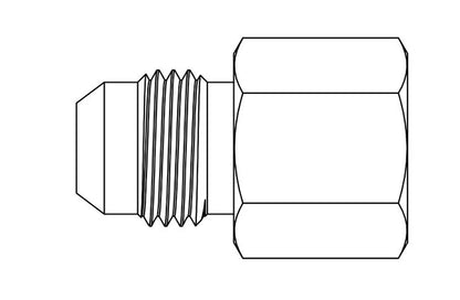 SAE 37 Degree Flare Adapter CFJ6 - Precision Metal Orifices - Image 2