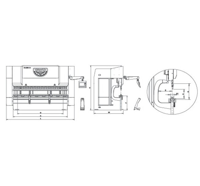 RMT B-SMART 10-2S0 CNC Syncro Press Brake Bending Machine - 250 Tons - Image 2