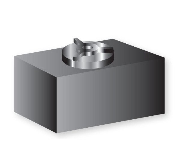Junior Coin Pre-Drilled and Tapped Rectangle for 3R - POCO-200 - Image 1