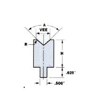 Precision Ground Press Brake Lower Die - 90 Deg Angle, 20 Gauge Capacity