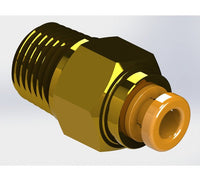 Precision Metal Orifices - 1/8" NPT Push-On Tube Adapters