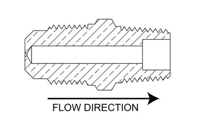 SAE 45 Degree Flare Adapter - Precision Metal Orifice - Image 3