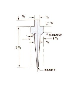 Aircraft Type Radius Tooling Punch - Model P115 - Image 1