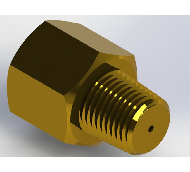 Precision Brass Pressure Snubber - NPT Pipe Adapter - Image 1