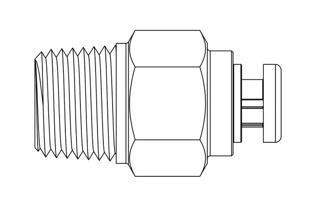 Precision Metal Orifice Adapter, 1/8" NPT x Tube - Image 2
