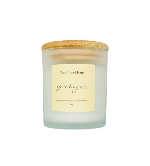 Premium Frosted Private Label Candle in Glass Tumbler - 11 oz - Image 1