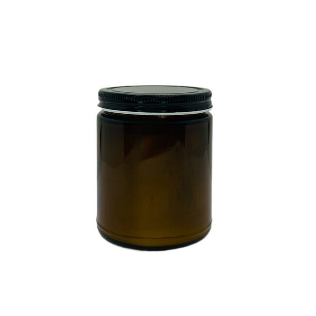 9 oz Amber Private Label Candle with Lid - Image 2