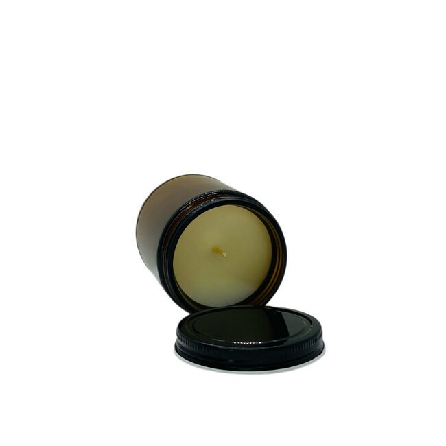 9 oz Amber Private Label Candle with Lid - Image 3