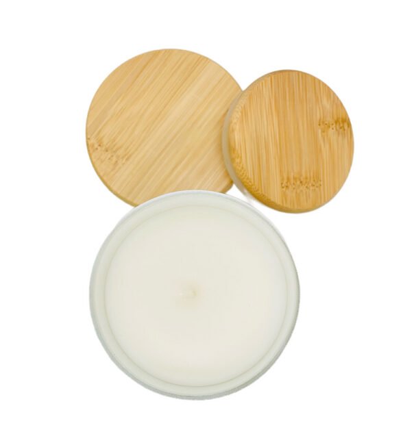11 oz Premium White Private Label Candle - Glass Tumbler with Wood Closure - Image 2