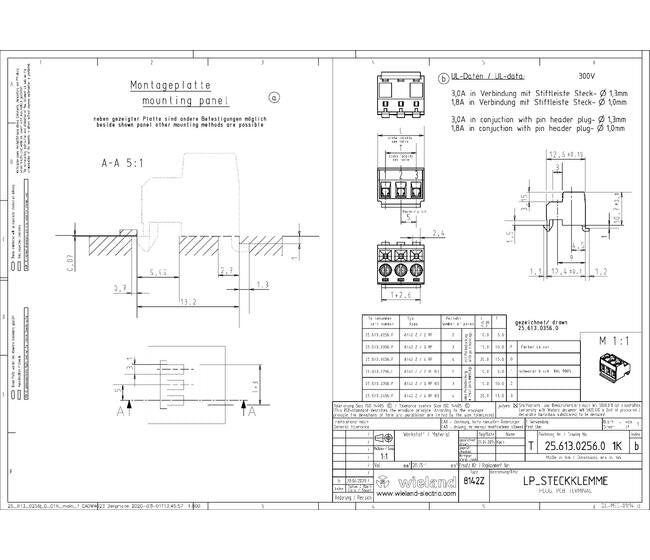 Wieland PCB Terminal Block 8142 Z/ 2 RF OB SW - Image 3