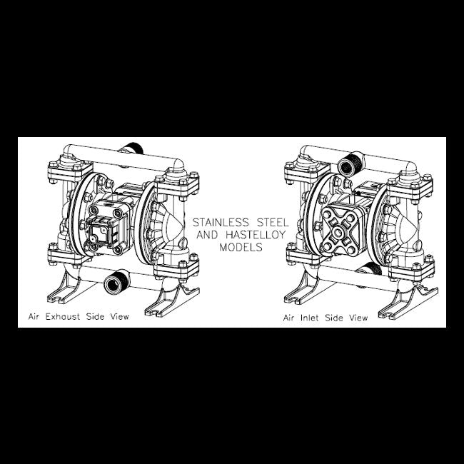 Sandpiper S05 Metallic Ball Valve Diaphragm Pump - Image 1