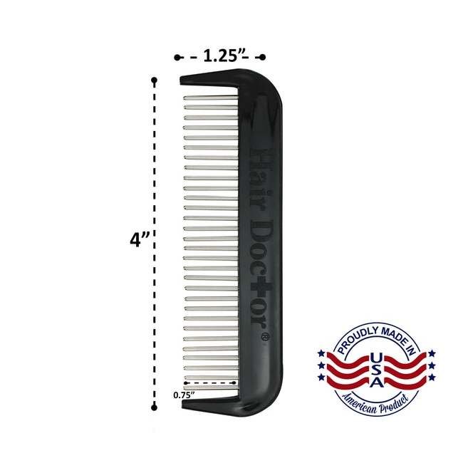 Hair Doctor 4 Inch Mini Comb with Rotating Teeth - Image 5