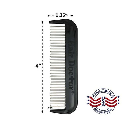 Hair Doctor 4 Inch Mini Comb with Rotating Teeth - Image 5