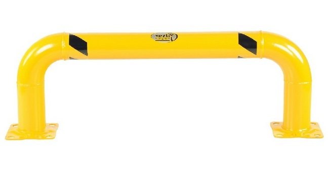 Heavy-Duty Low Profile Rack Guard - Yellow Powder Coat, 16-15/16" x 48-5/8" - Image 1