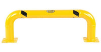 Heavy-Duty Low Profile Rack Guard - Yellow Powder Coat, 16-15/16" x 48-5/8"